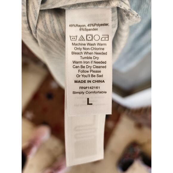 Lularoe Womens Large NWT Jody Blue & White Print Dress Peasant Bohemian - Picture 7 of 7